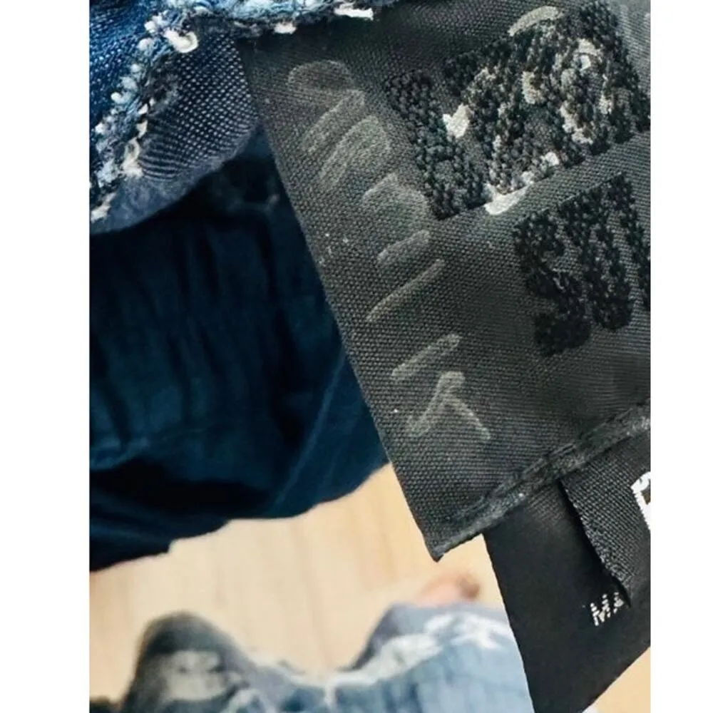 Anna Sui Denim Chambray Overalls Capri Size Small jogger bibs Vintage 90s Era - Image 7