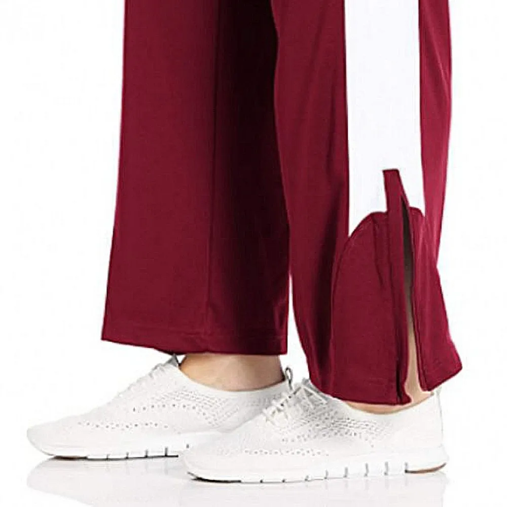 Aquaguard Womens Fleece Pants Maroon Sweatpant Athletic Performance Sport Medium Red - Image 3