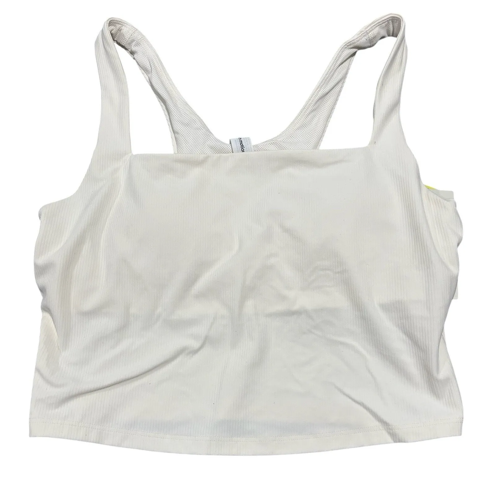 All In Motion Women's Cropped Shelf Tank Bra - White NEW Size Small - Image 2