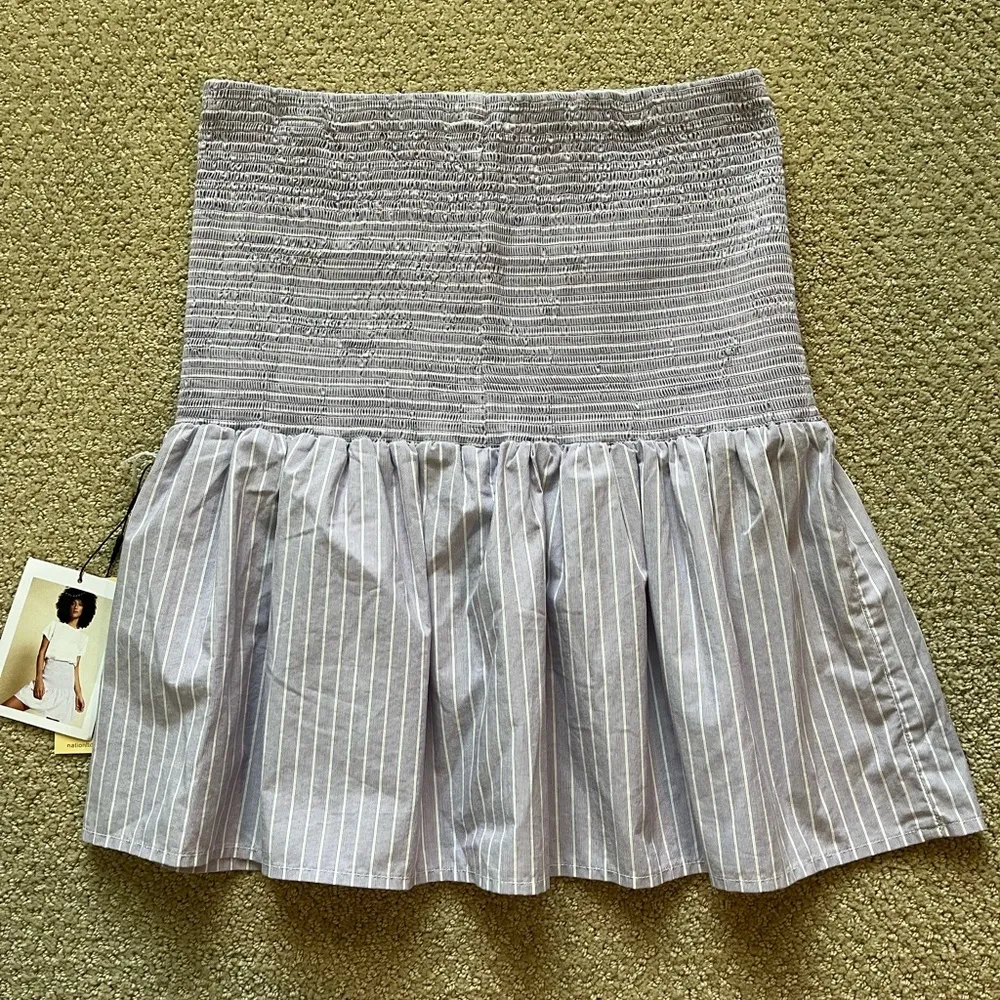 Brand New Nation LTD Priscilla Smocked Skirt Vacation Stripe Size M - Image 7