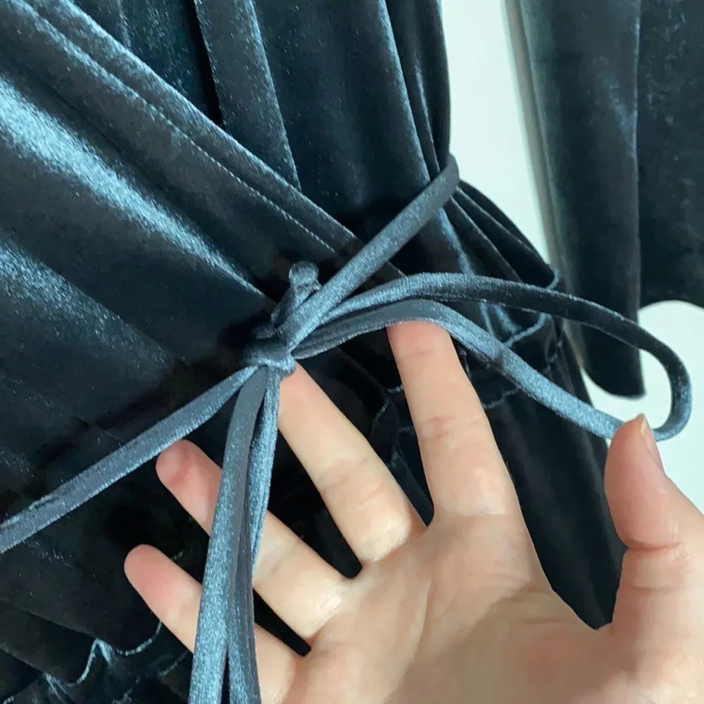 Three dots stretch Panne velvet jumpsuit size L - Image 9