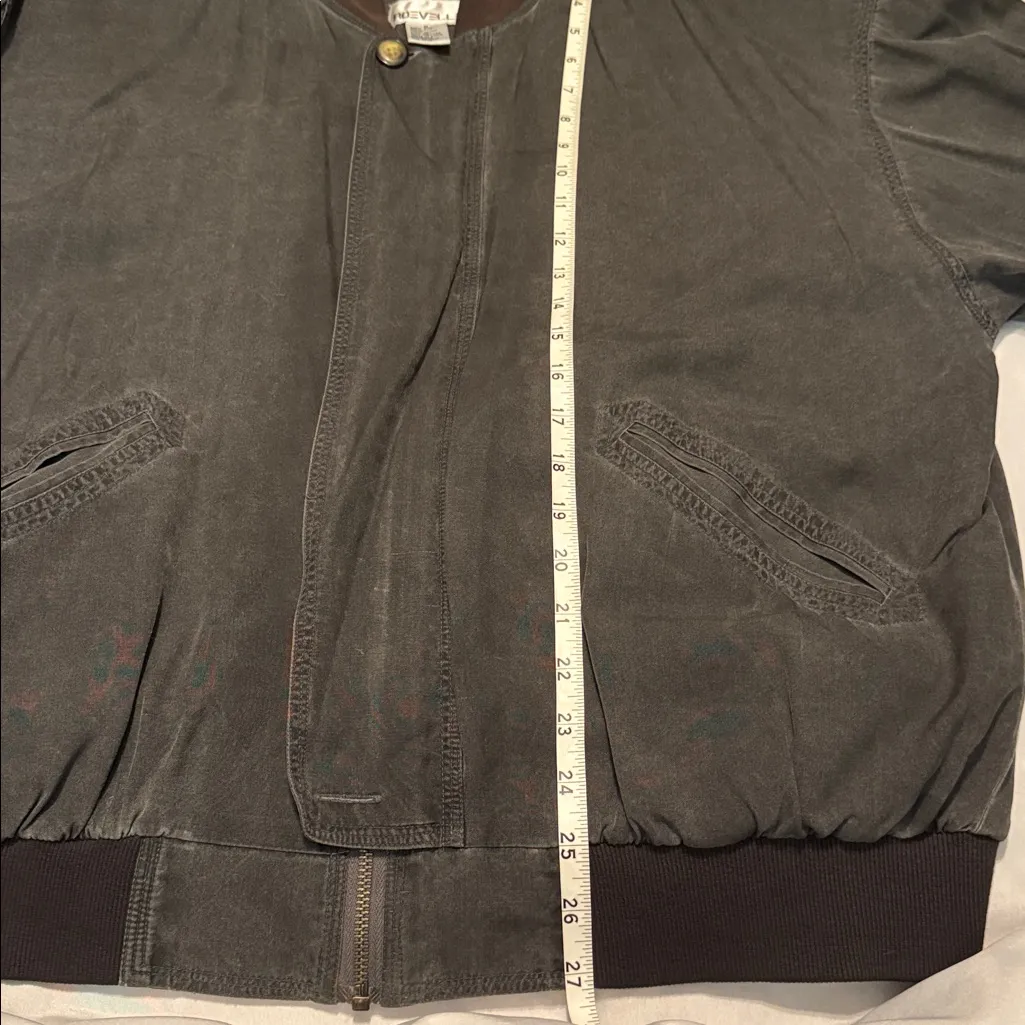 Dark Gray Bomber Jacket Size M - Image 6