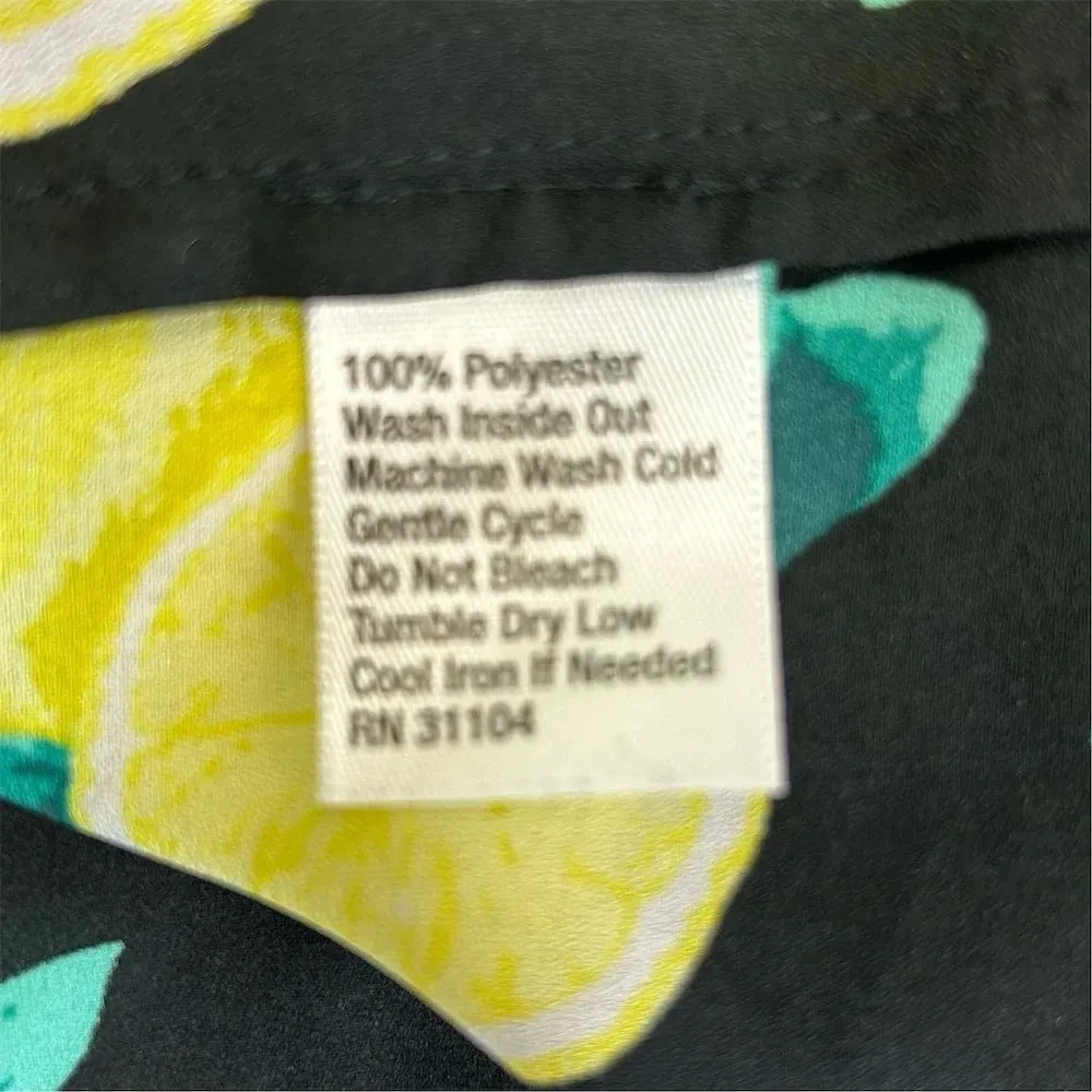 Cynthia Rowley Women's Lemon Print Blouse Size S Multicolor Floral - Image 9