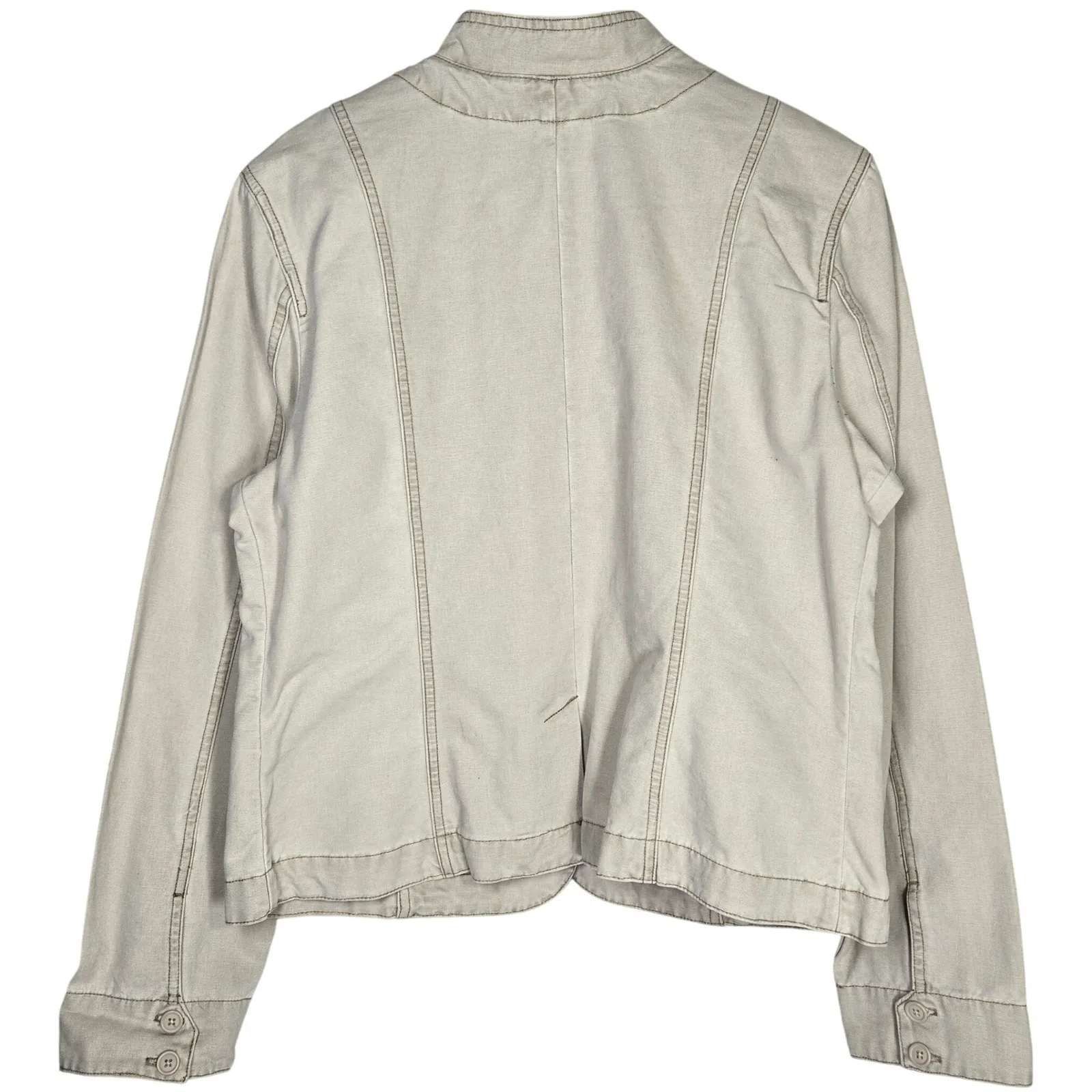 Mossimo‎ XXL Beige Cotton Jacket Button Front Pockets Casual Utility - Image 2
