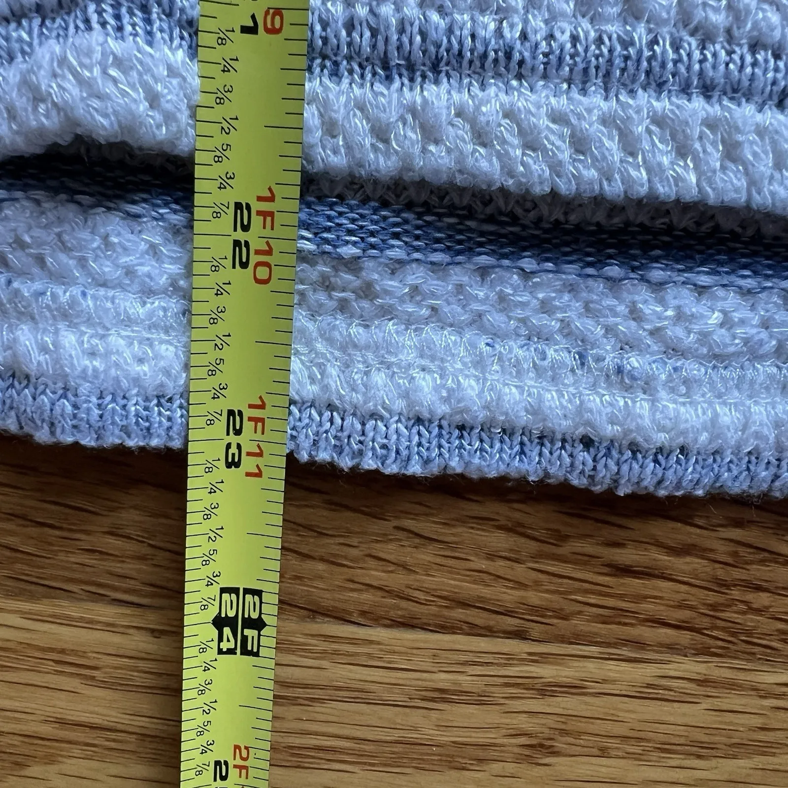 Faherty  Striped Hoodie‎ Blue White Pullover Sz Small Lightweight Boho Surf Beach - Image 10