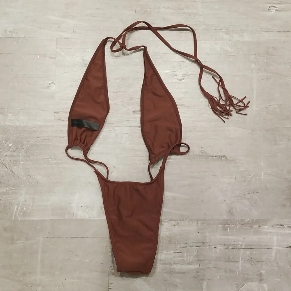 💕MINIMALE ANIMALE💕 Belafonte Showgirl Suit ~ One Piece Swimsuit Ipanema Brown - Image 5