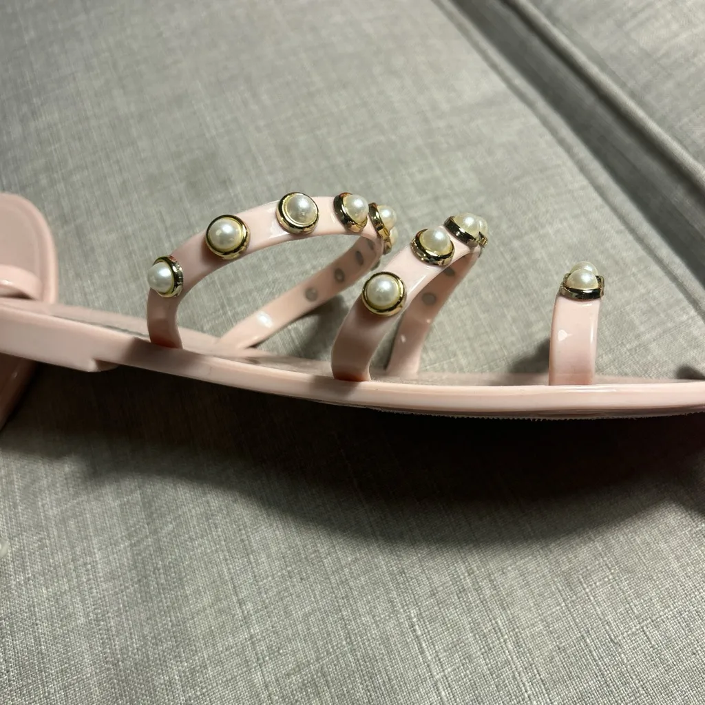 Steve Madden Blush Pearl-Studded Sandals - Image 2
