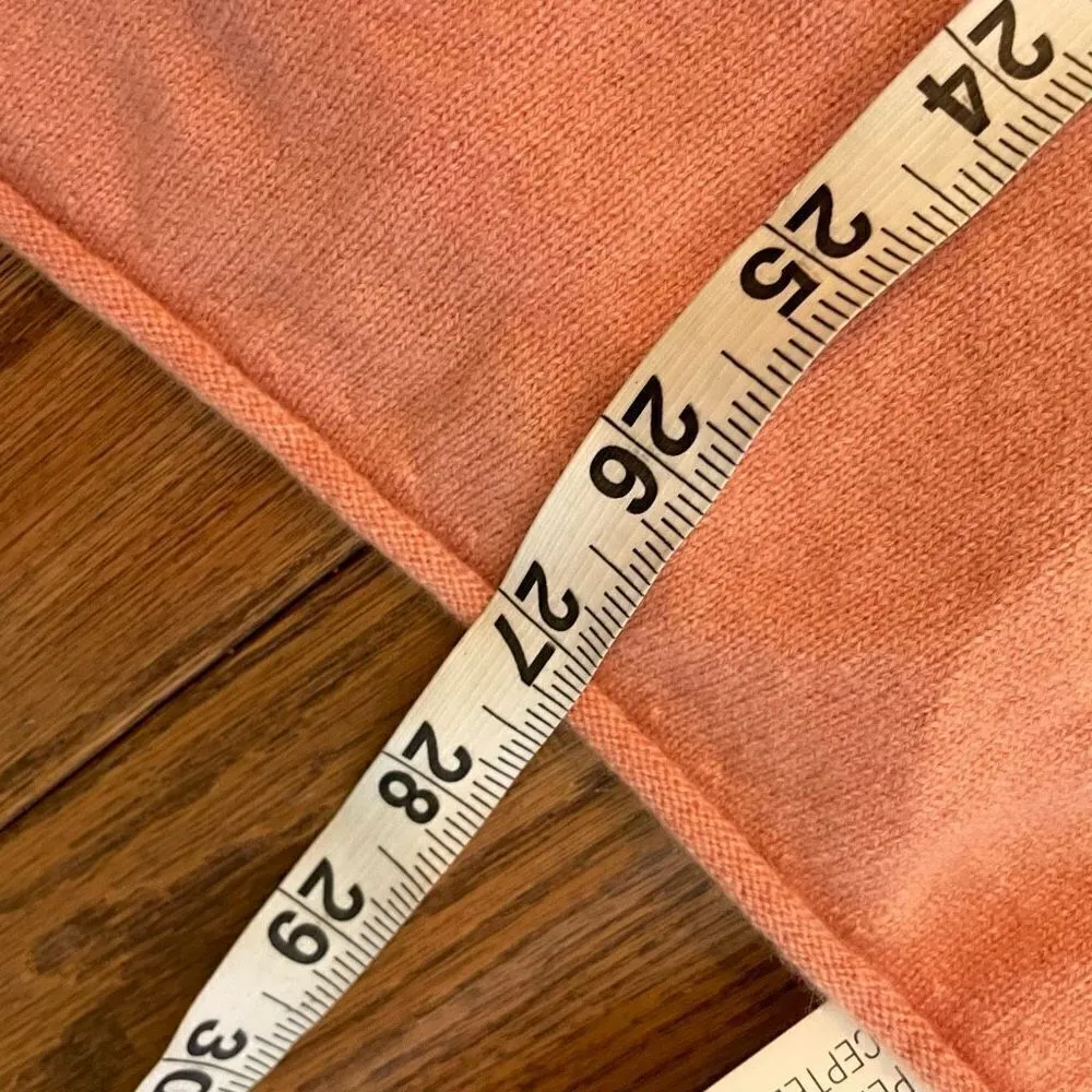 Poetry NWT 100% Cashmere orange vneck sweater *flaw - Image 9