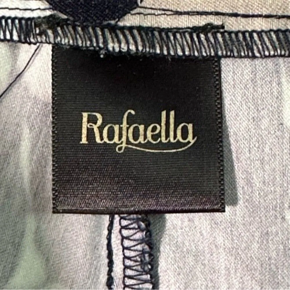 Rafaella Capris Pants White With Blue And Tan Floral Super Cute Sz 8 - Image 3