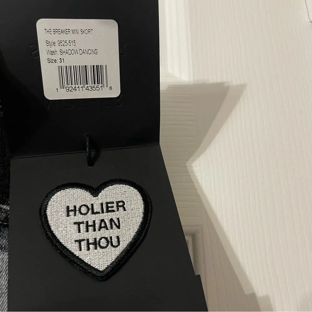 NWT Mother Superior The Breaker Mini Skirt In Shadow Dancing Size 31 Denim Skirt Gray - Image 11