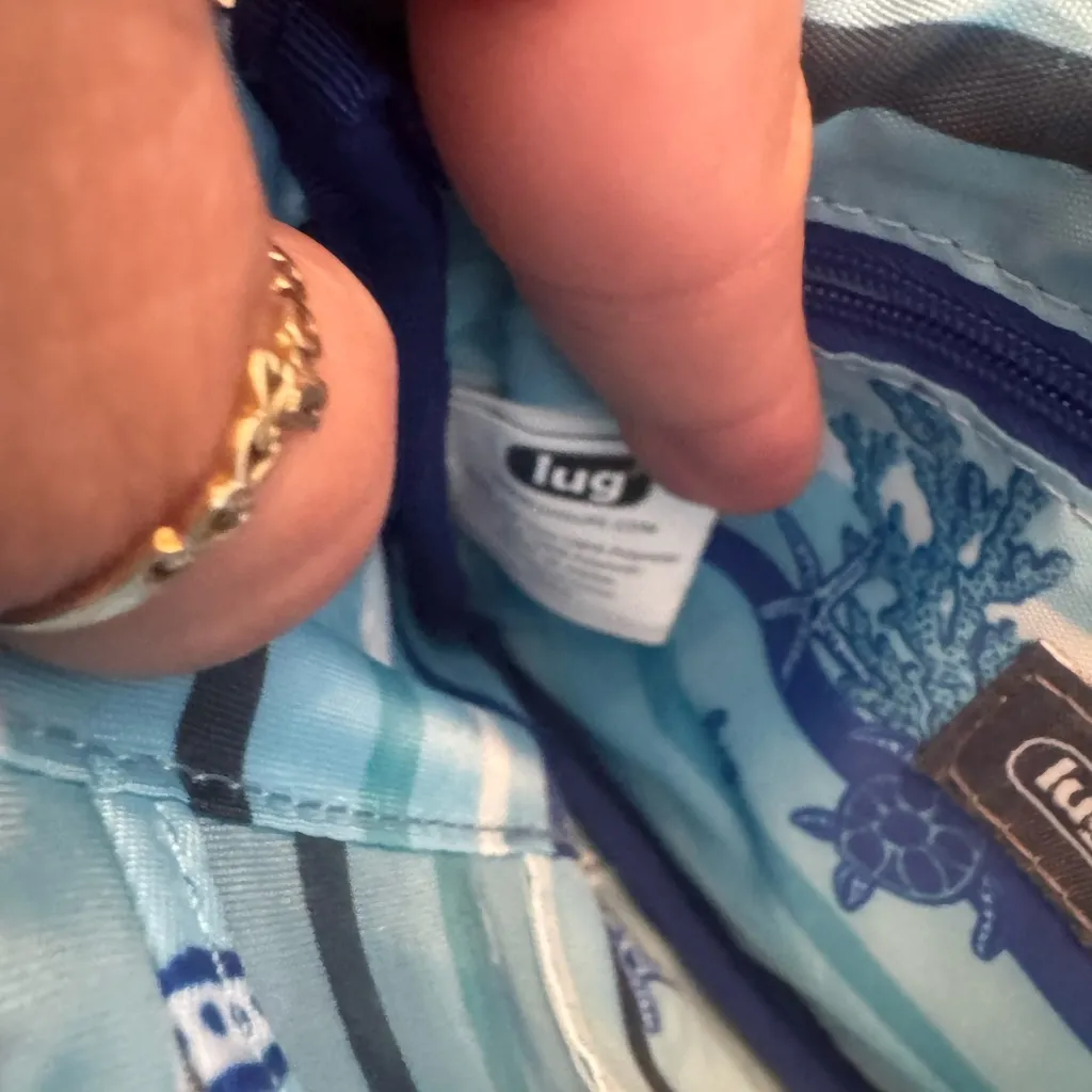 Lug Ocean Blue Patterned Wristlet - Image 6