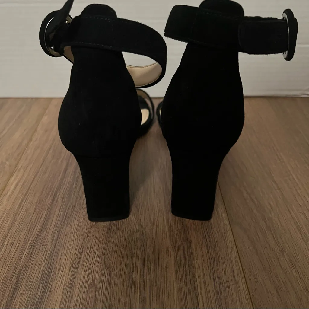 Marc‎ Fisher LTD Black Suede Block Heel Sandals Size 8M - Image 6