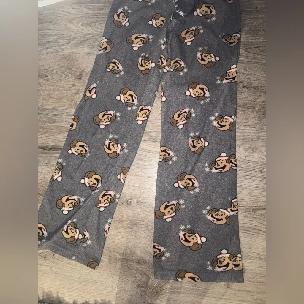 Vintage Y2K Old Aeropostale Lounging Pants - Monkey Catching Snowflakes - Image 4