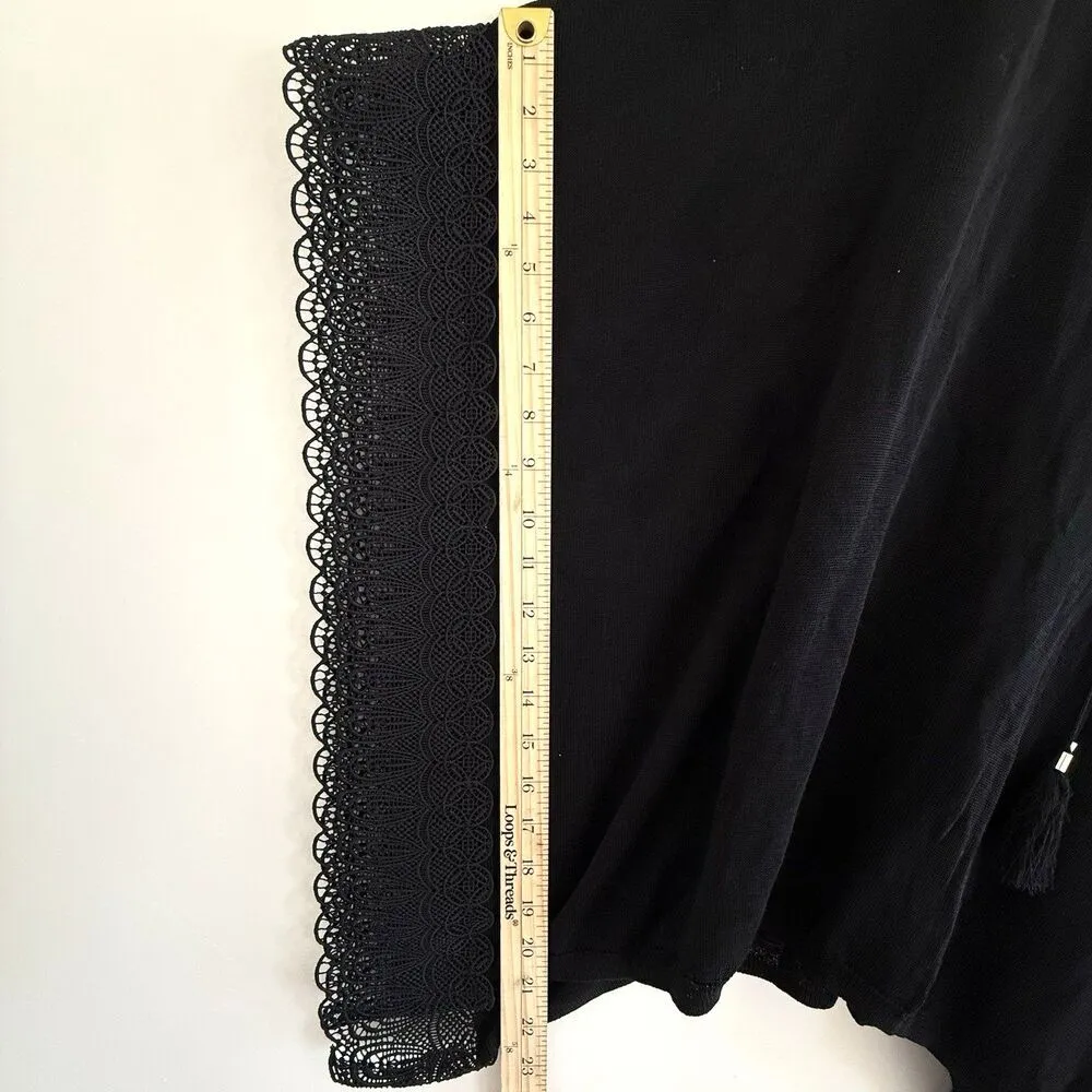 White house black market women V neck pullover sweater butterfly poncho size S - Image 9