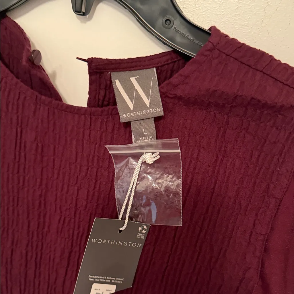 Worthington Deep Burgundy Blouse - Image 2