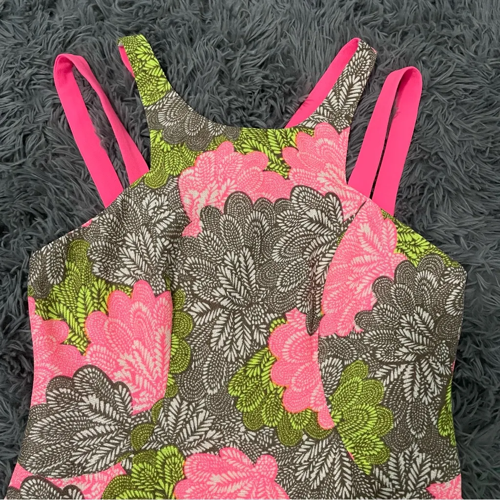 Ark & Co Pink and Green Floral Dress - Image 3