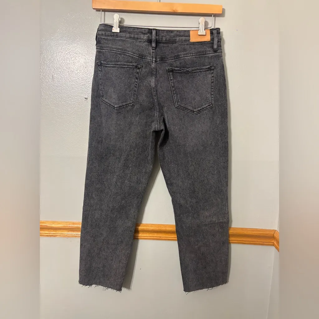 Dear John Jeans Women's 29 Vtg. Black Jodi High Rise Cropped Straight Distressed - Image 2