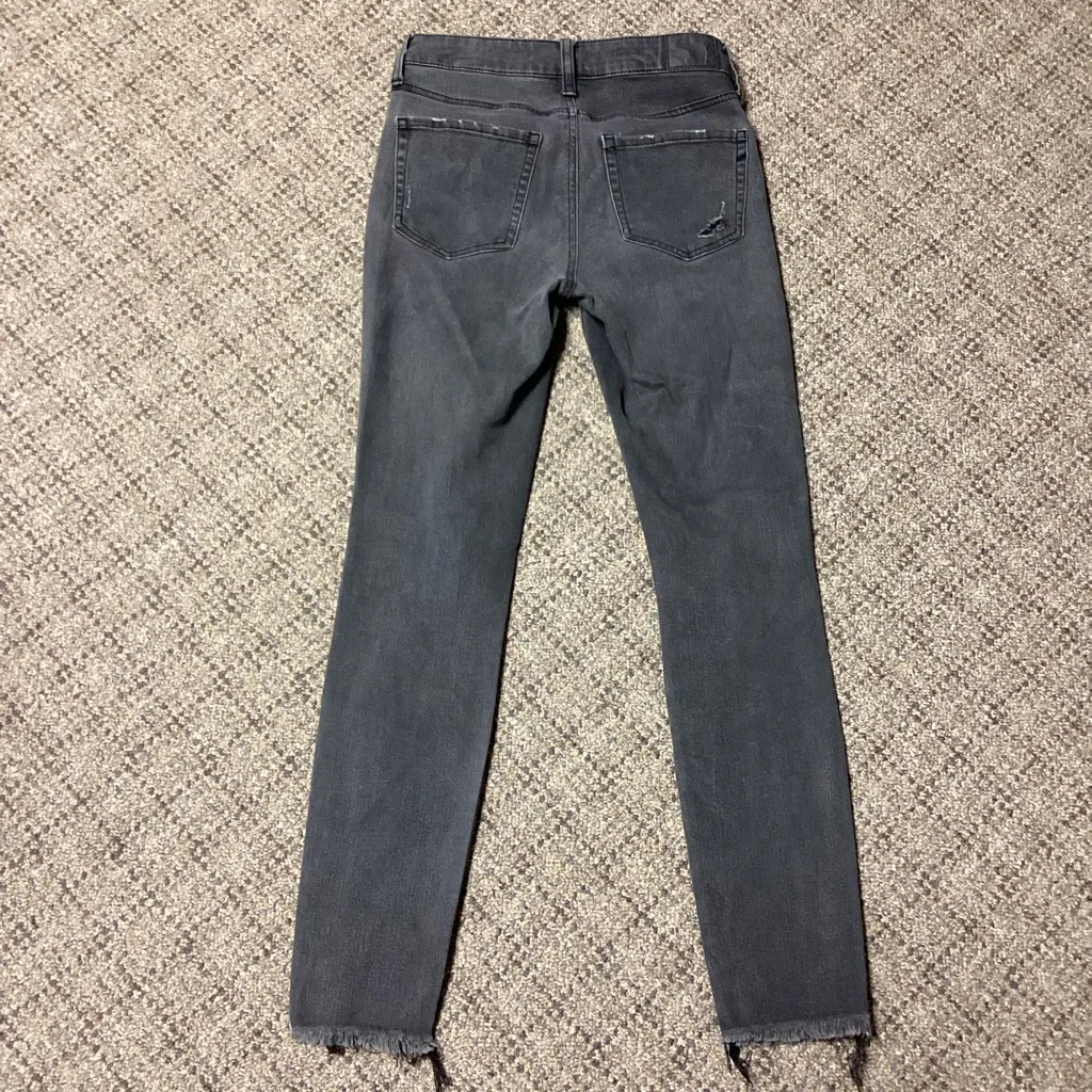 AERO Aeropostale High Rise Black Washed Distressed Stretch Skinny Jeans Size 2 - Image 7