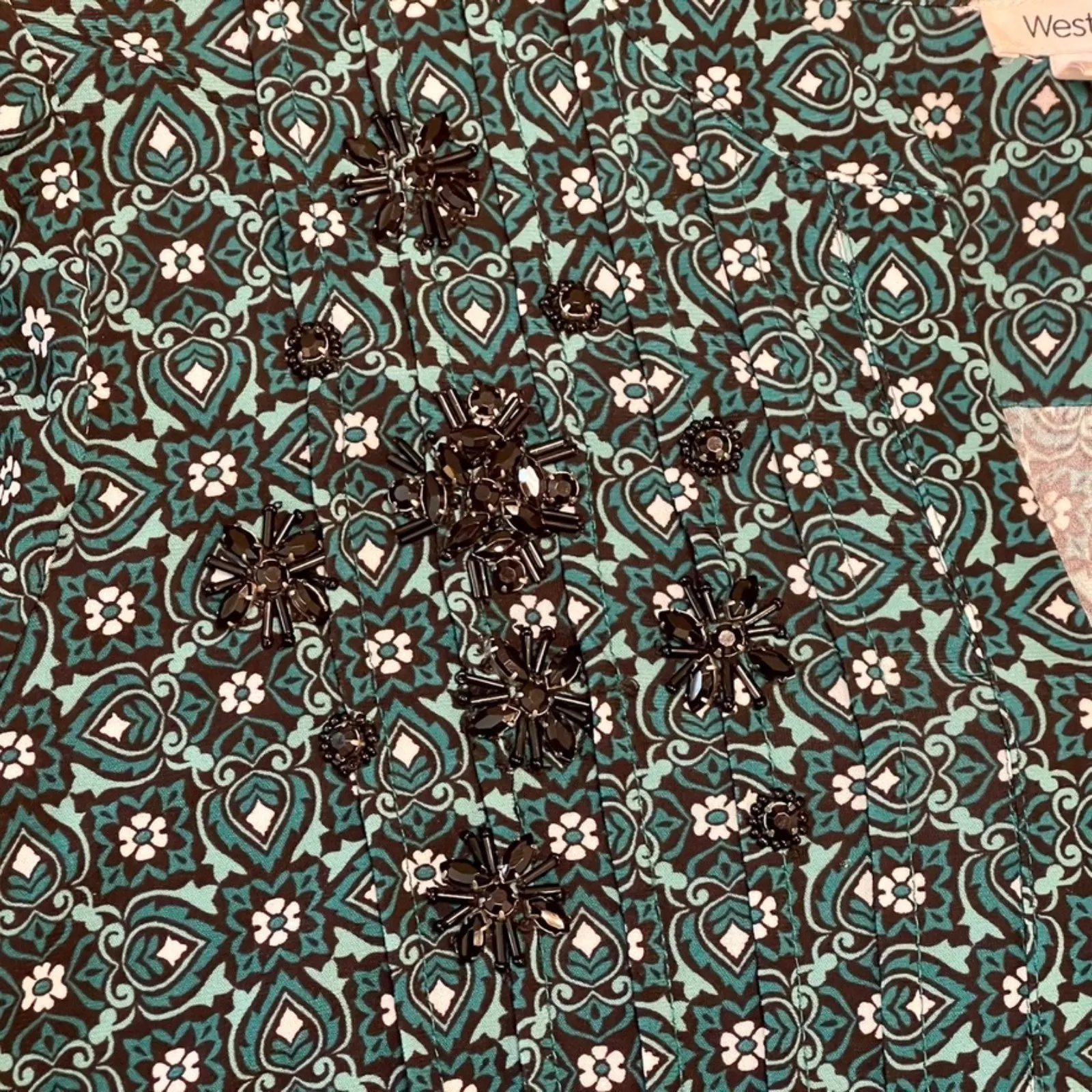 Westport | Petite Beaded Green Top | PXL - Image 4