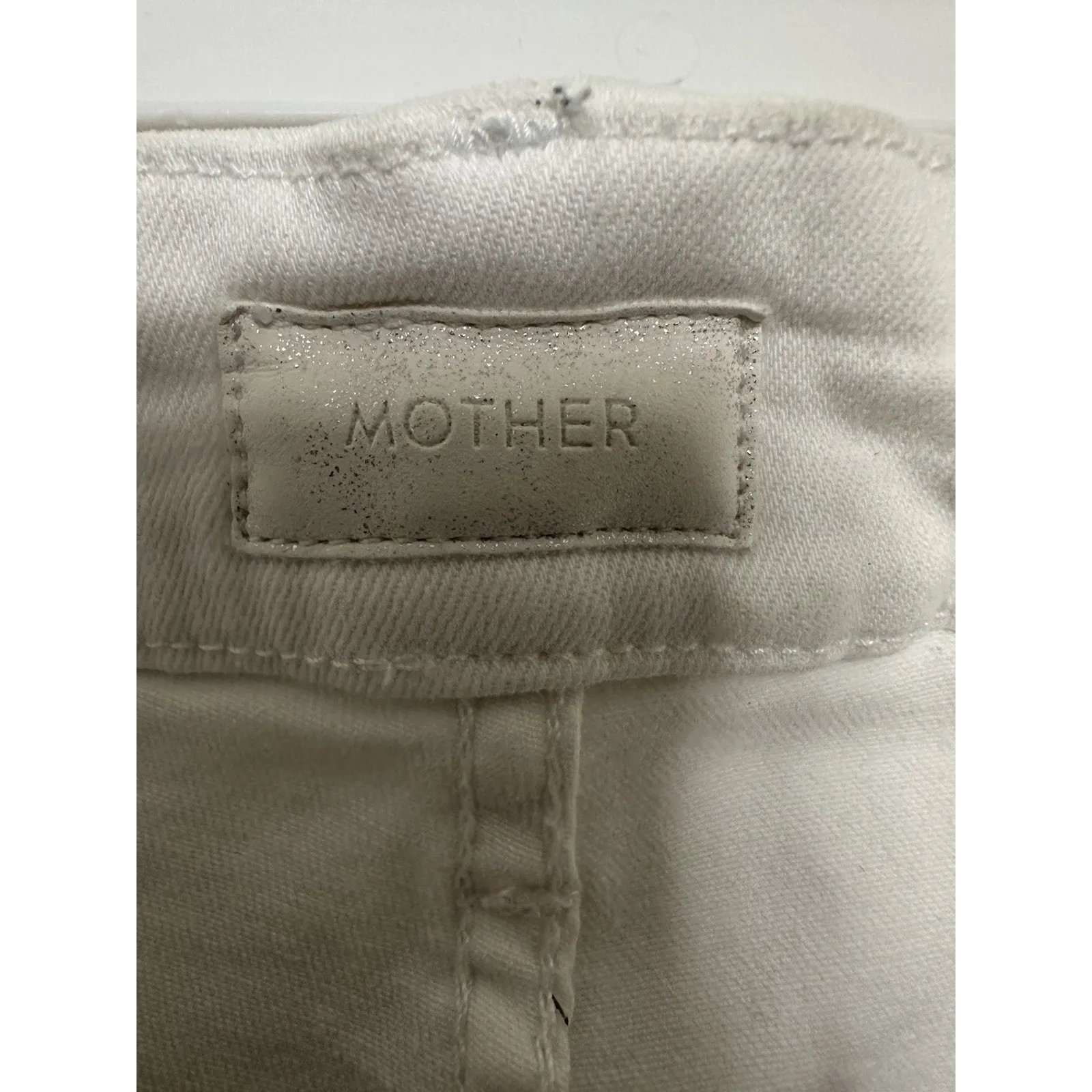 Mother Denim High Waisted Looker Ankle Fray in Little Miss Lacey Size 25 White - Image 8