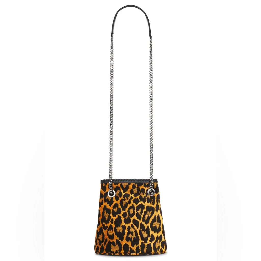 Stella McCartney Falabella Leopard Jacquard Italian Shoulder Bag NEW $1,275 - Image 2