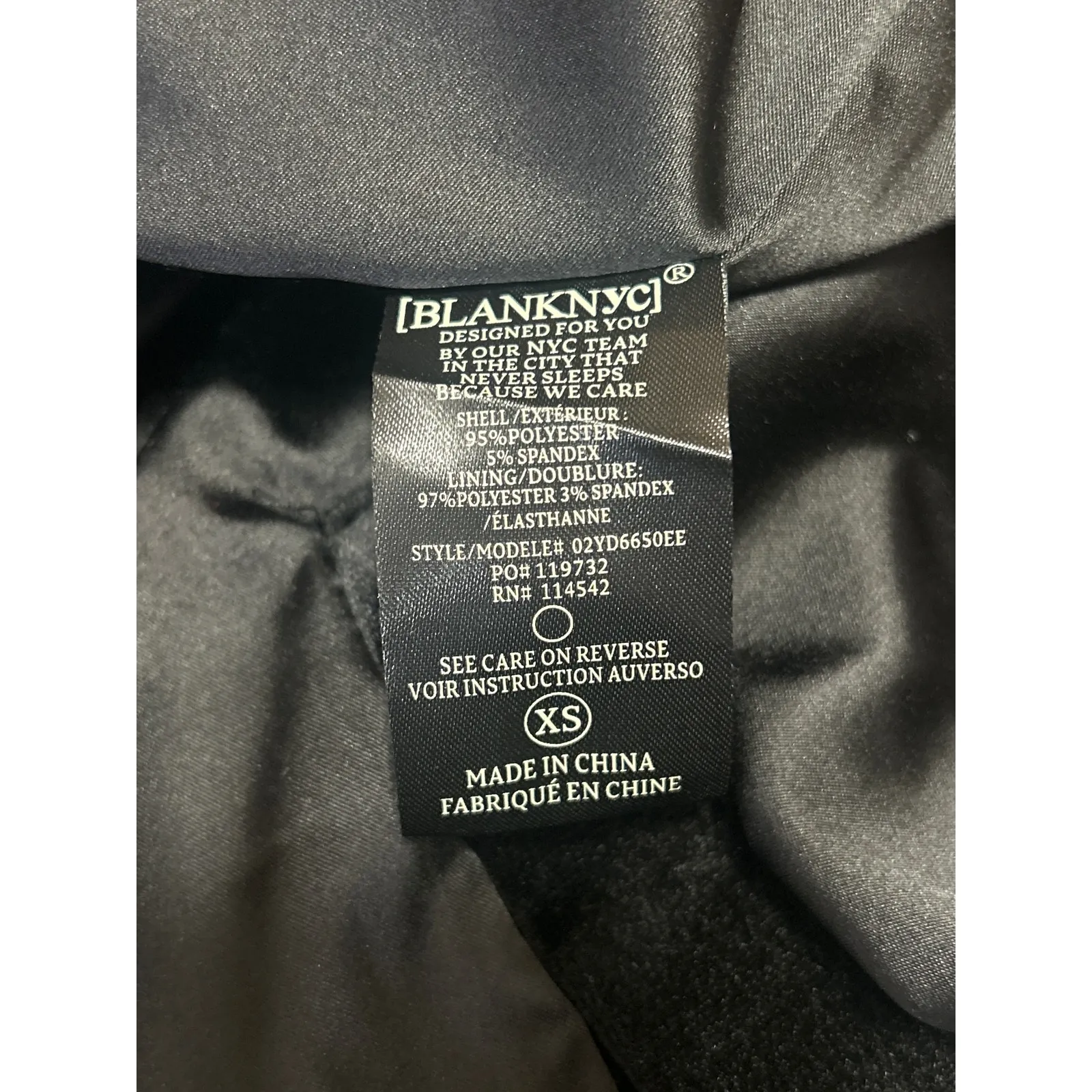 Blank NYC Black Velvet Velour Long Sleeve One Button Blazer Coat Jacket Size XS - Image 4