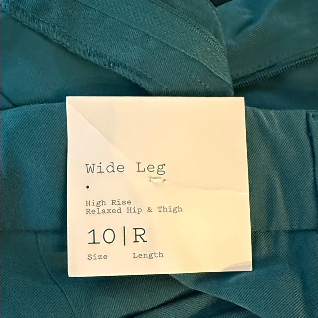 NWT A New Day Teal Wide Leg Pants size 10R. Beautiful col and quality. - Image 5