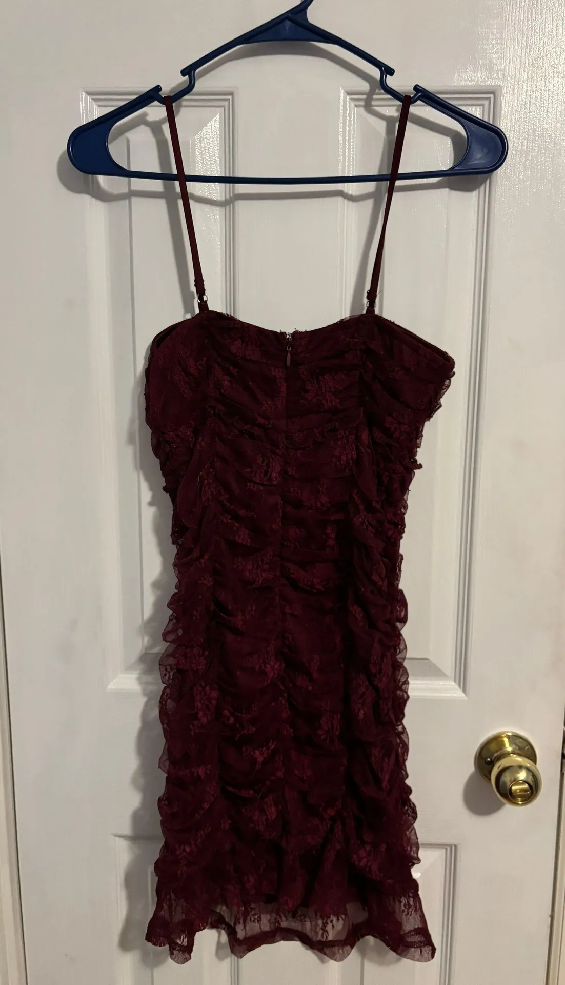 Maroon Mini Dress - Image 3