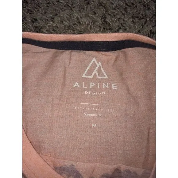 Alpine‎ design women's long sleeve pink tee size medium - Image 3