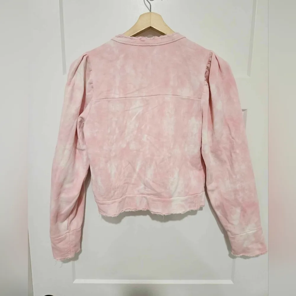 LoveShackFancy Minnow Pink Blossom Pink Tie Dye Sweatshirt Size Small - Image 9