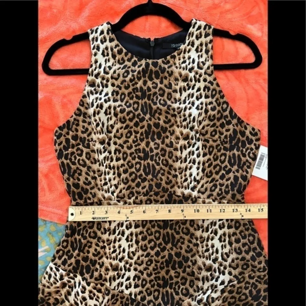 19 COOPER XS Sleeveless Tiered-Skirt Leopard Print Dress - Image 7