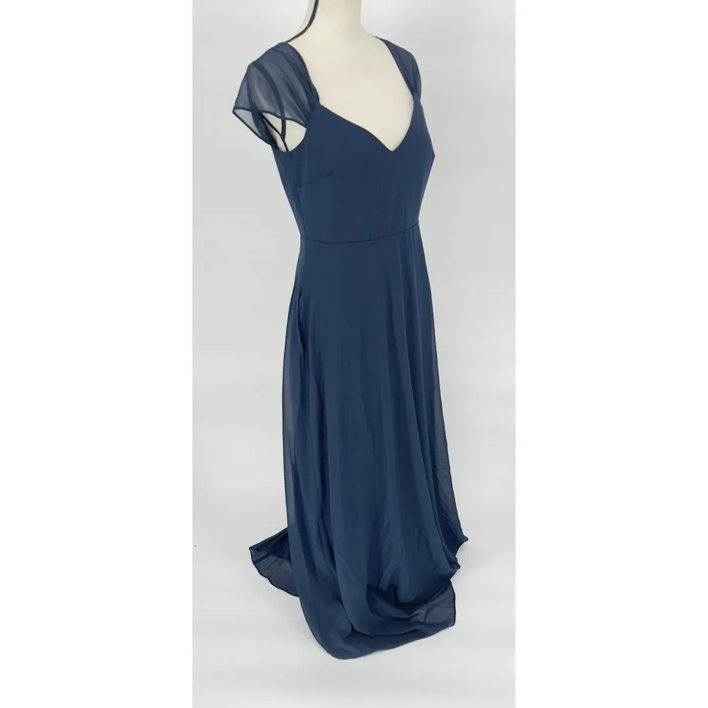 Birdy Grey women's Convertible Dress Devin Chiffon‎ Navy Size Medium - Image 12