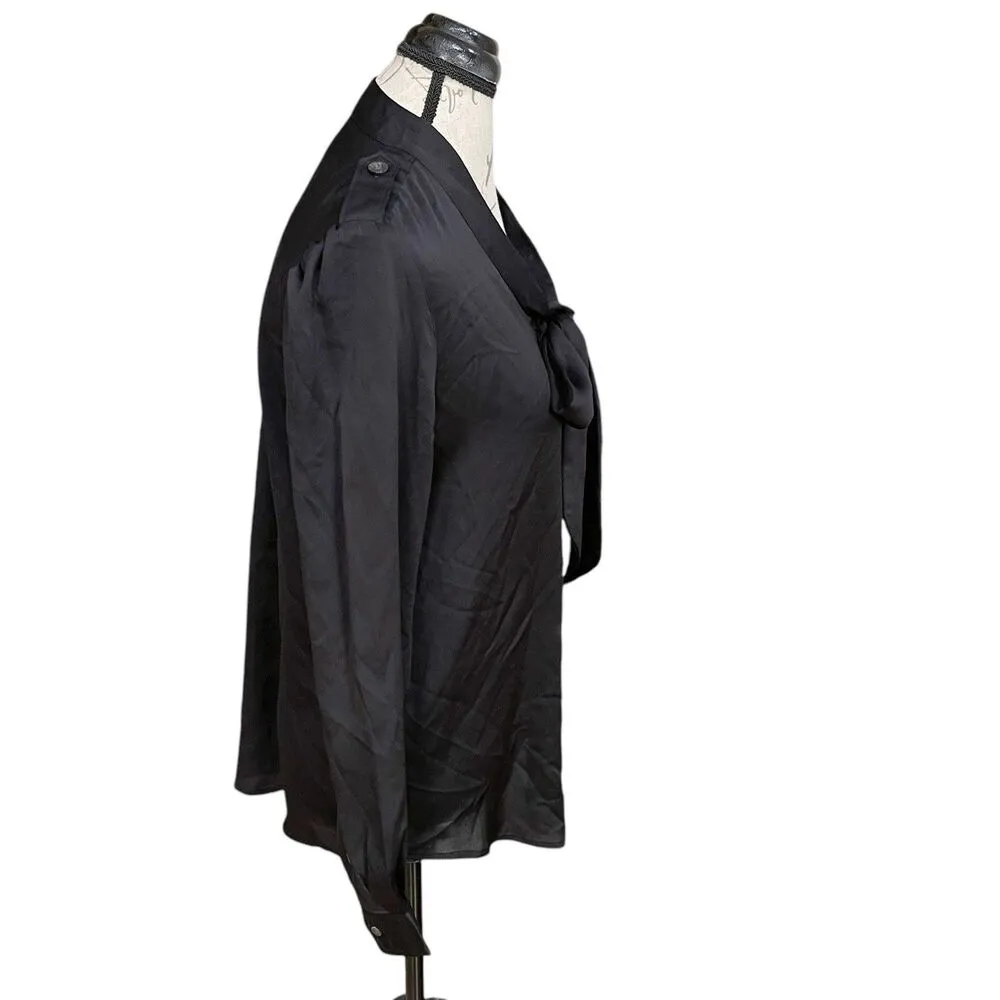 Banana Republic Womens Blouse Sz Medium Long Sleeve Preppy Office Siren Gothic - Image 4