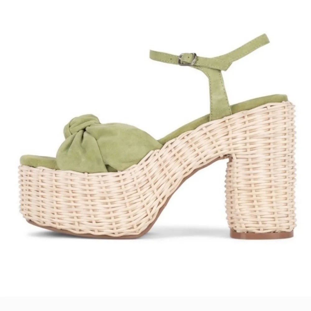 Jeffrey Campbell Tea Party Chunky Platform Suede Sandals size 8 - Image 2