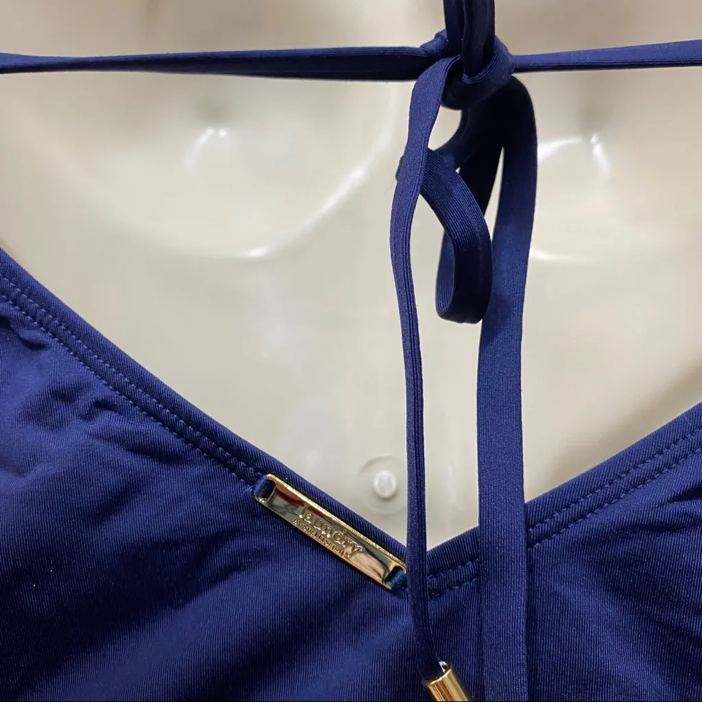 Laundry by Shelli Segal Paisley Embroidered Open Back One Piece Swimsuit S Small - Image 10