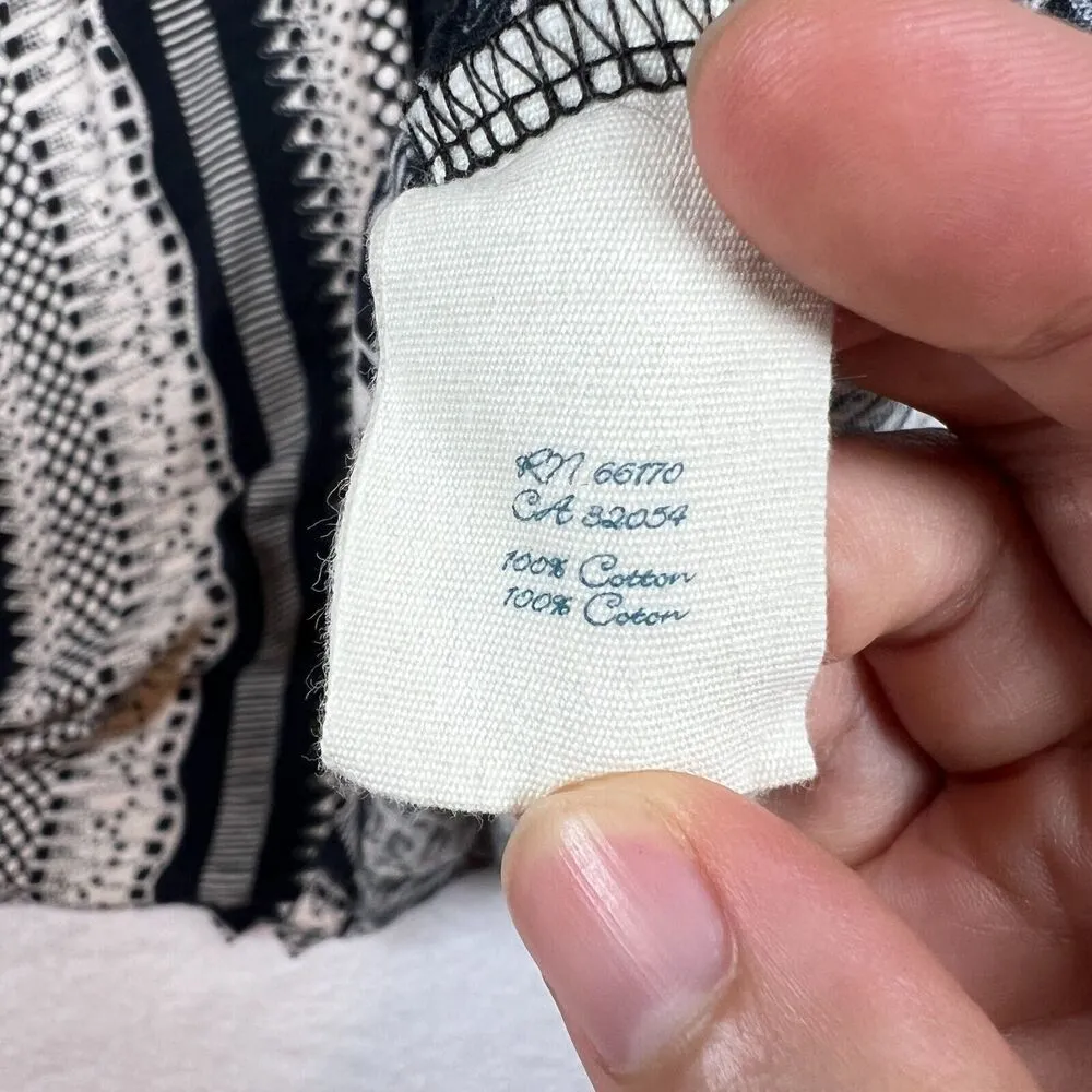 Anthropologie Swim Coverup Mermaid Dress Small Black White Geometric Pom Poms - Image 6