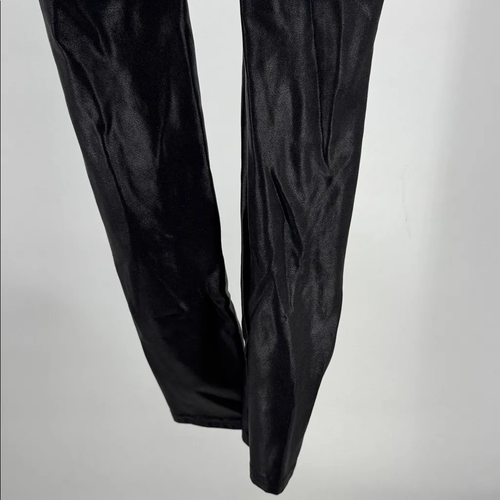 SPANX Mama Black Leggings faux leather maternity M pregnancy postpartum casual - Image 5