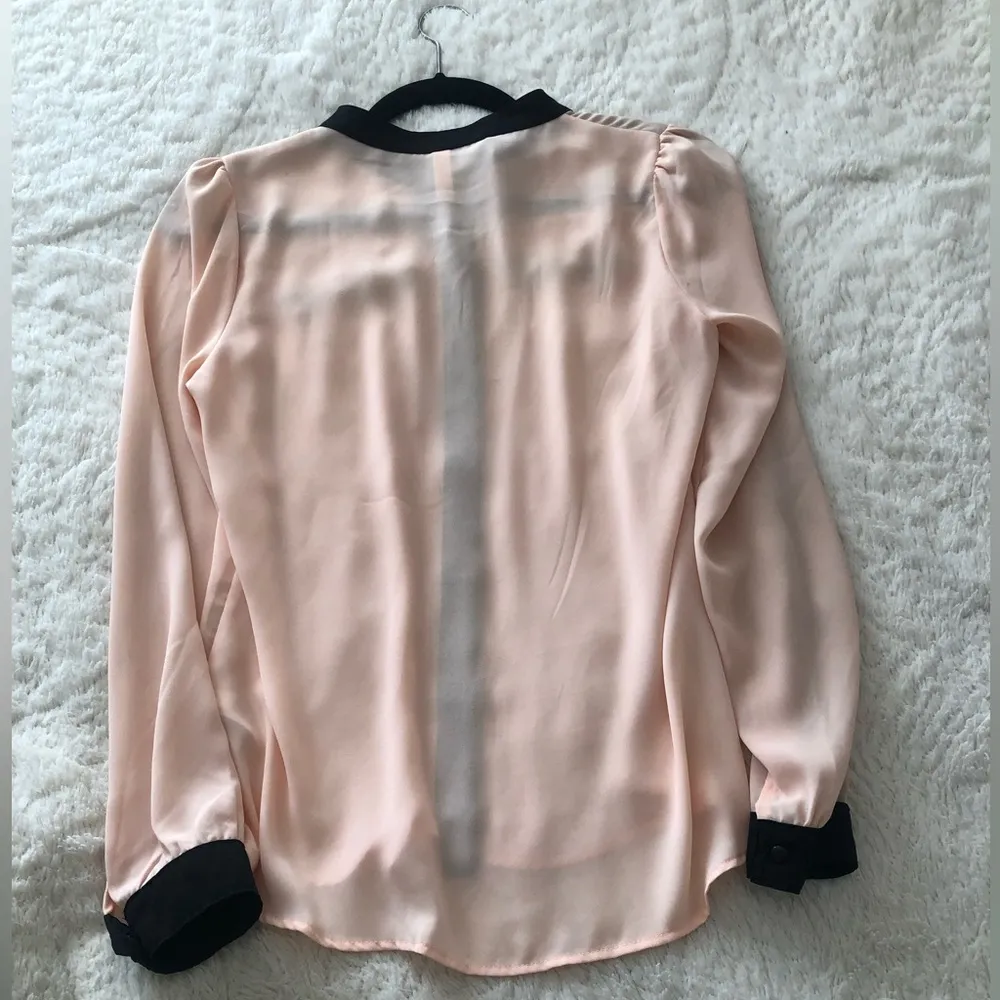 Xhiliration Chiffon Long Sleeve Top - Image 2