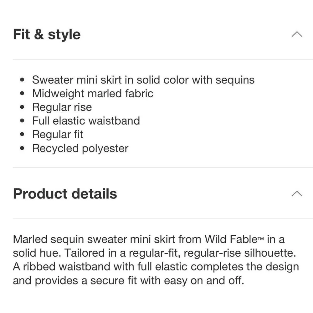 Wild Fable Sequin Set Sweater Mini Skirt & Halter - Brown Women's XXL NWT - Image 3