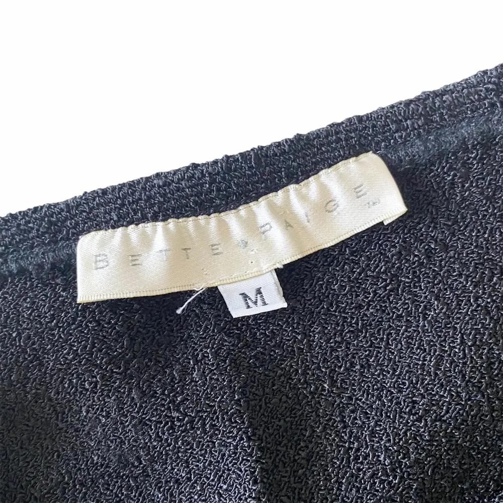 Vintage 90’s: Bette Paige ❤︎ Stretch Textured Knit Strapless Crop Top ❤︎ Black - Image 8