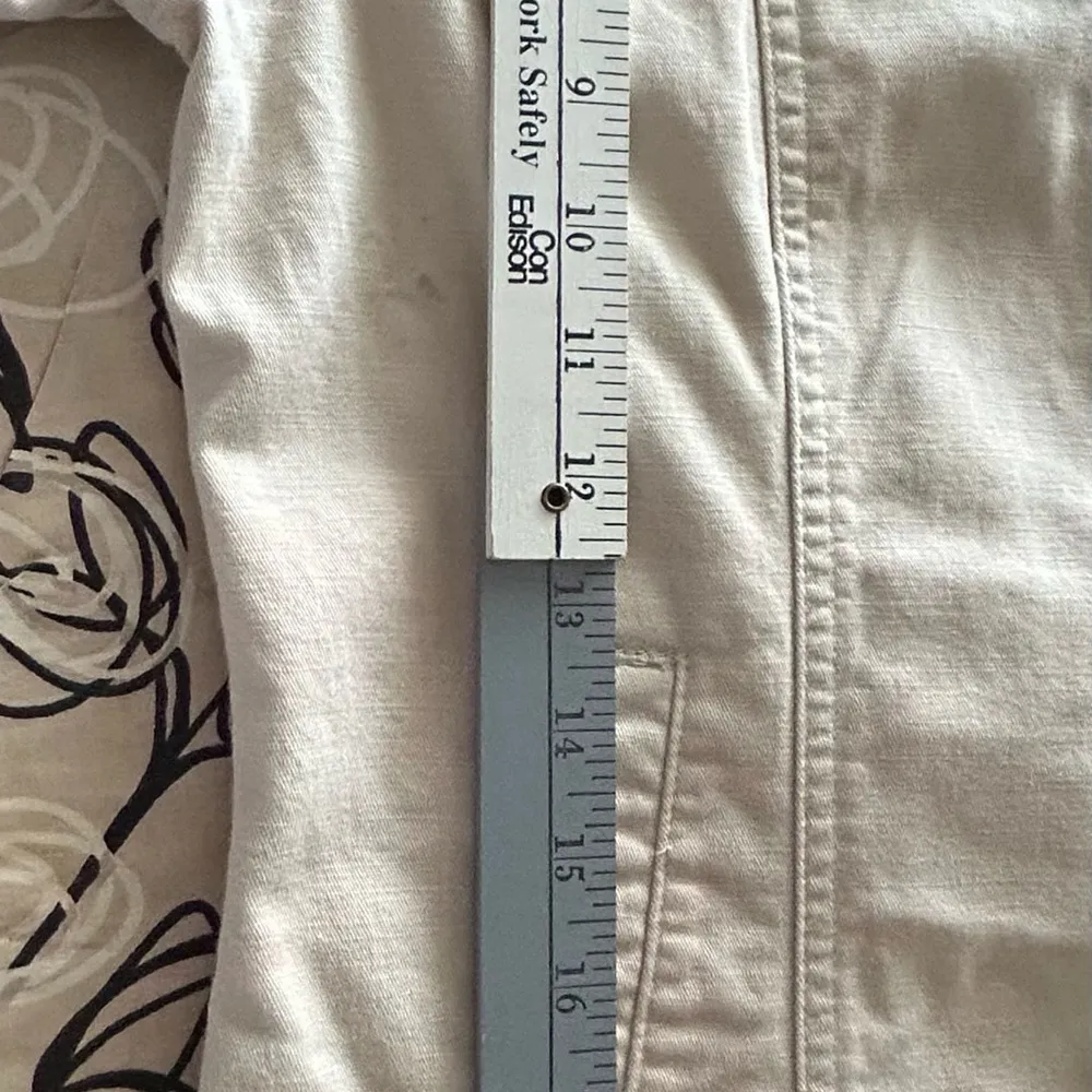 Calvin Klein light beige cotton jean jacket size Large - Image 11