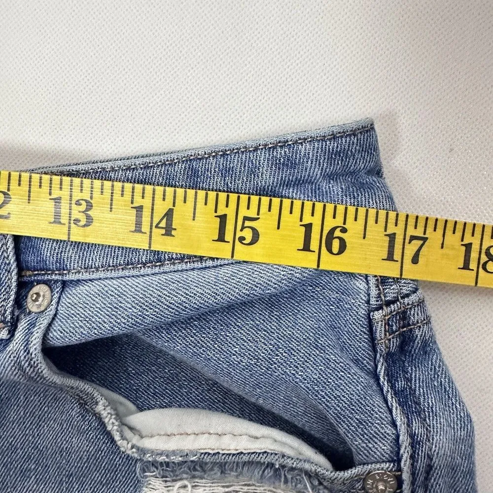 American Eagle Jeans Womens Mom Distressed Holes In Knees High Rise Size 16R - Image 7