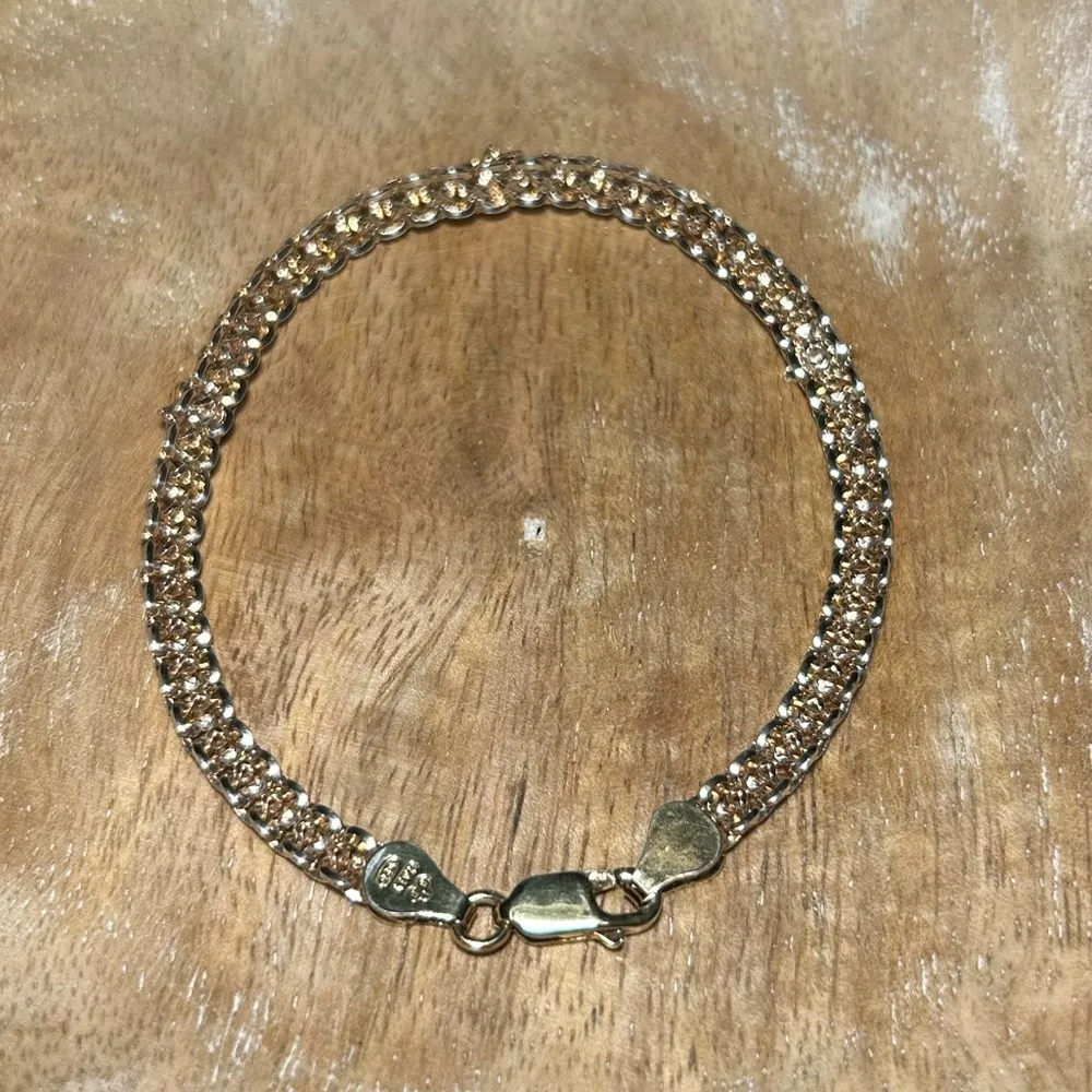 Italy Gold Vermeil Over 925 Sterling Silver Star Bracelet - Image 7