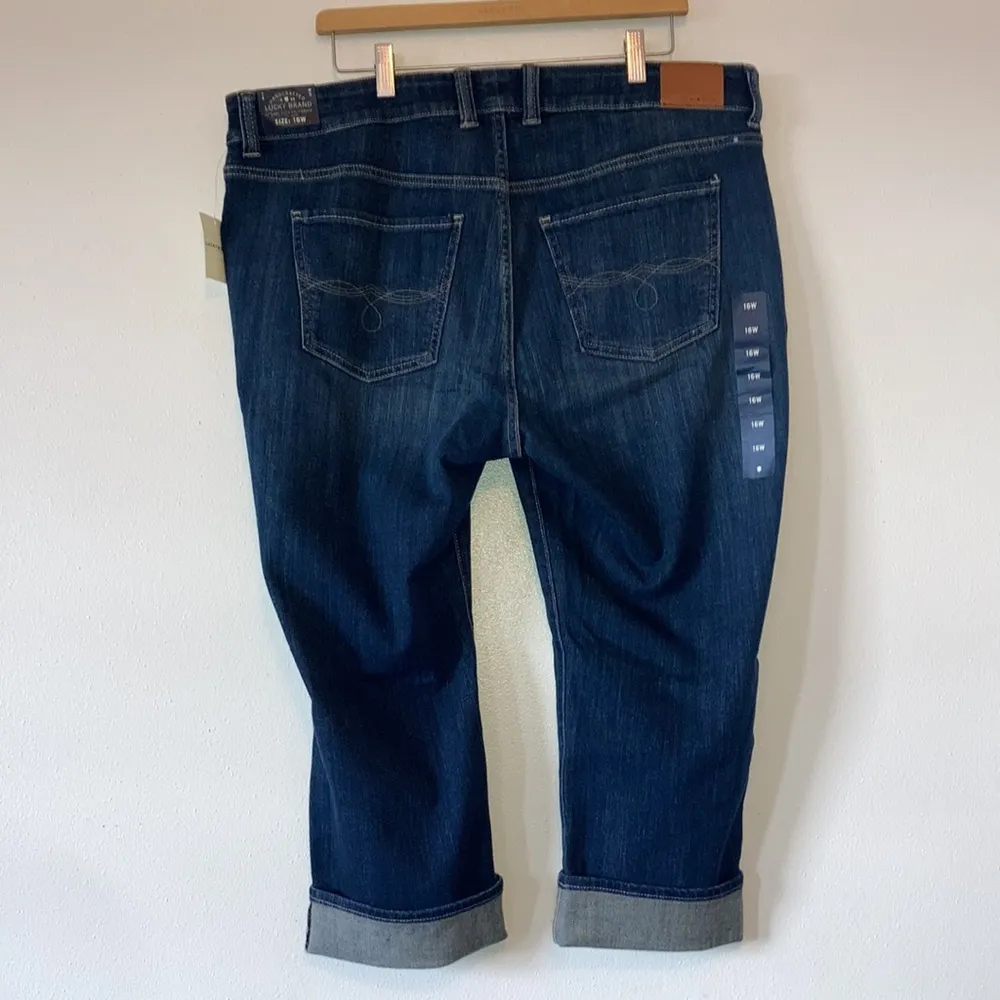 Size 16W Lucky Brand Emma Cropped Jean crop jeans high rise stretch BKE NWT 16 - Image 12