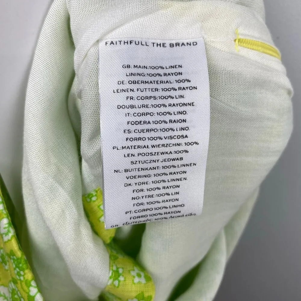 Faithfull the Brand Linen Eridani Skort in Cremona Floral Print Size 8 - Image 8