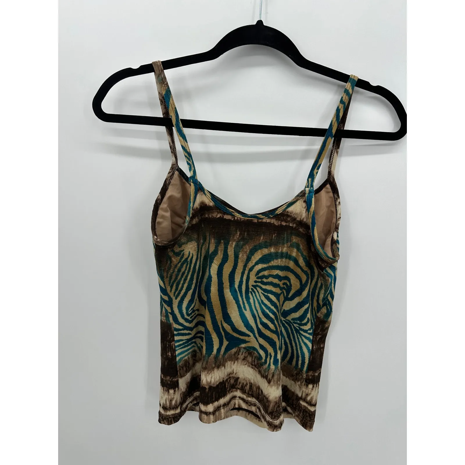 Papillon Blanc Womens Camisole Y2K Tank Size S Zebra Dark Fairy Grunge Boho - Image 2