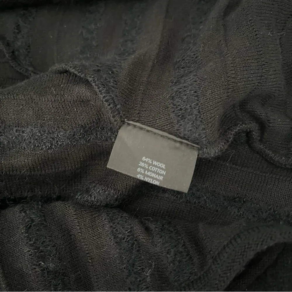 Eileen Fisher Felt Ladder Open Front Cardigan Textured Wool Blend Black  Sz S - Image 16