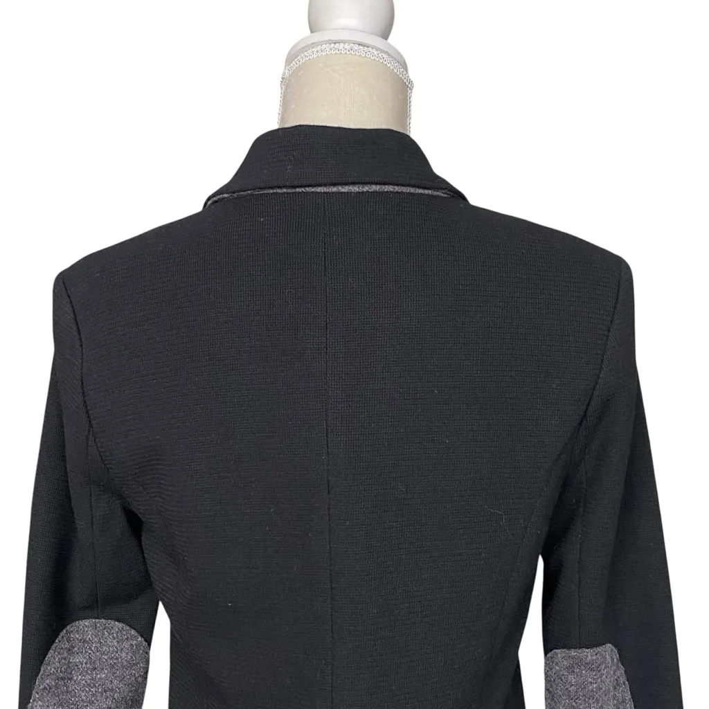 41 Hawthorn Stitch Fix Corinth Wool Elbow Patch Blazer Women’s Size S Black Gray - Image 5