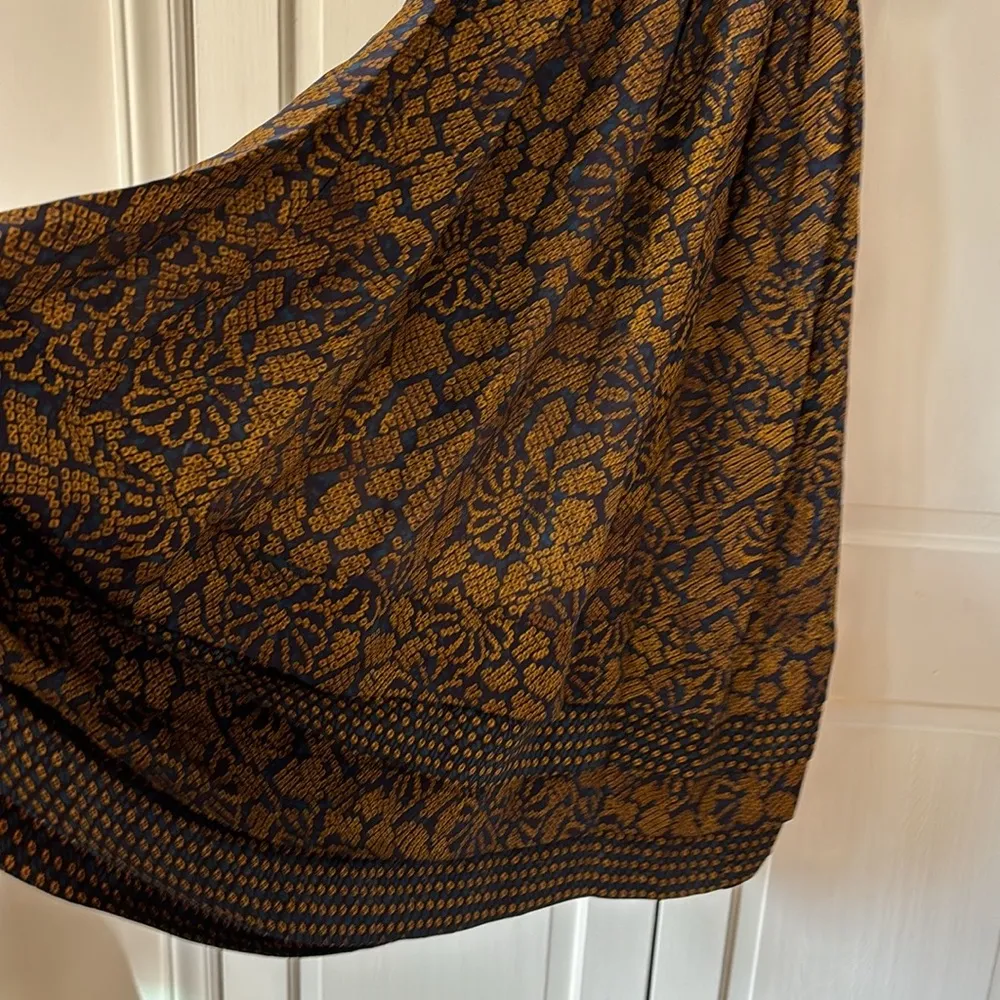 NEW ULLA JOHNSON Mika Dress in Hemlock Midi Size 8 Patterned Shoulder Tie Dress - Image 12