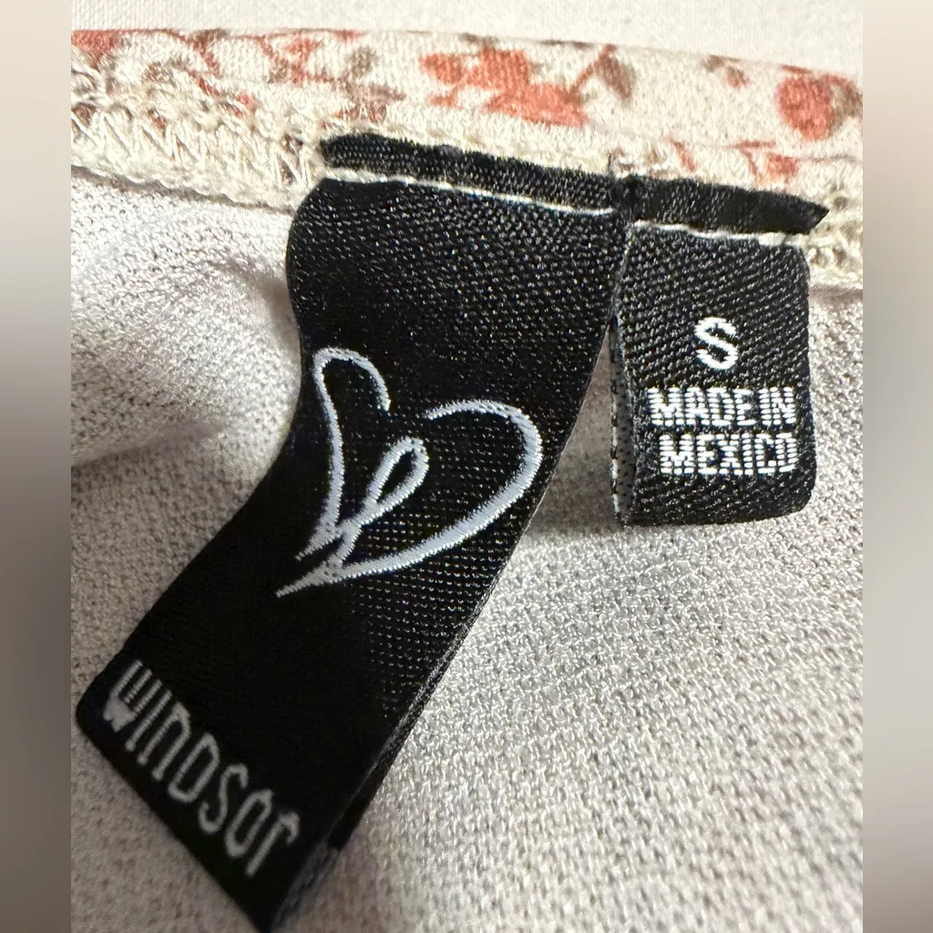 Windsor Orange Tank Midi Slit Ditsy Floral Dress Spring Coquette Fairy Orange - Image 6